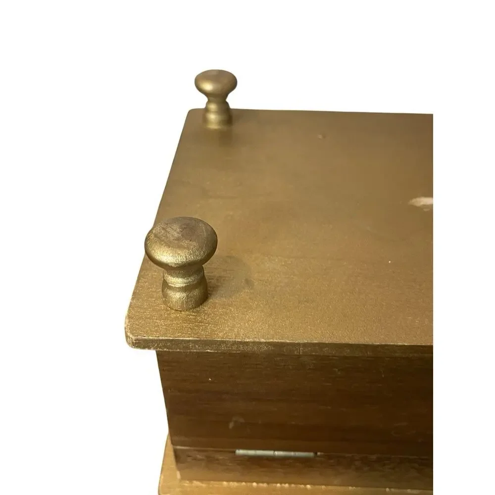 Vintage Mele Florentine Style Jewelry Box 1960s Gold Gilted Jewelry Storage